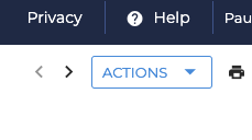 A screenshot of the button which opens "Actions" menu, under which the Job Publishing screen can be found.